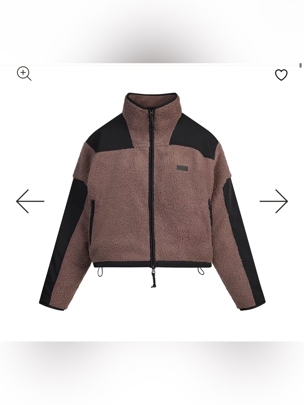 SKIMS Boxy Zip Up Teddy Fleece Jacket (Umber Brown)